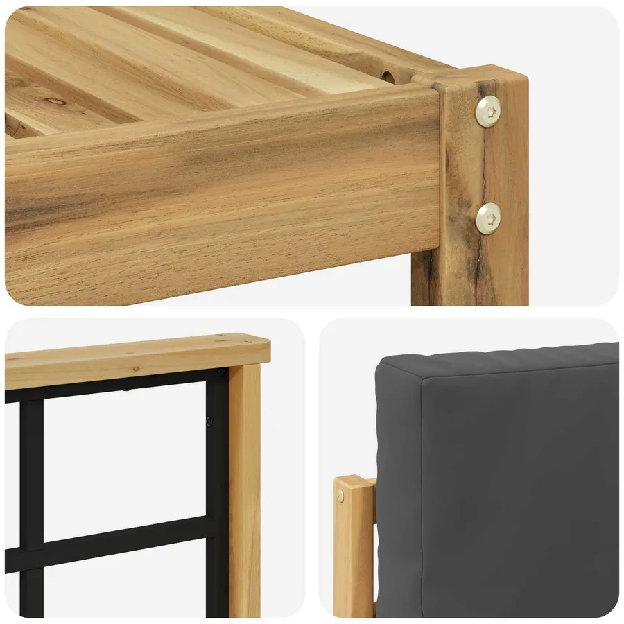 Ensemble de canapés d'extérieur 6 pcs Blanc et anthracite - 5