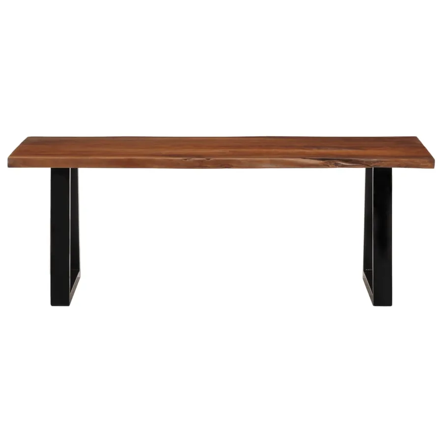 Table basse marron miel 110x55x40 cm bois massif d'acacia - 2