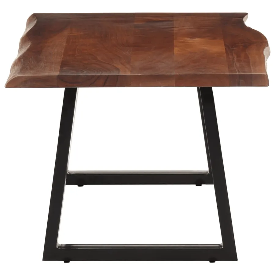 Table basse marron miel 110x55x40 cm bois massif d'acacia - 3