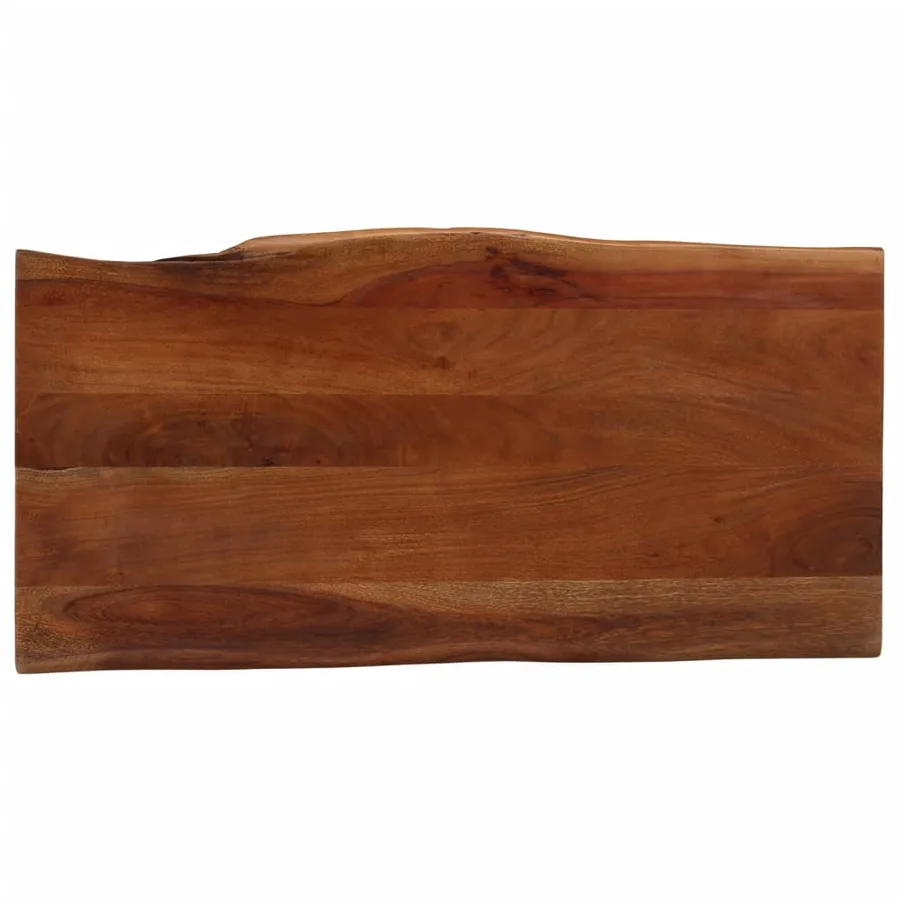 Table basse marron miel 110x55x40 cm bois massif d'acacia - 4