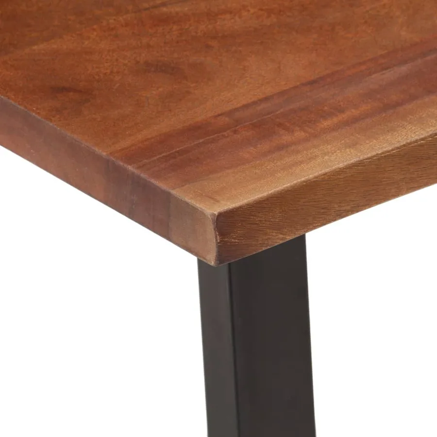 Table basse marron miel 110x55x40 cm bois massif d'acacia - 5