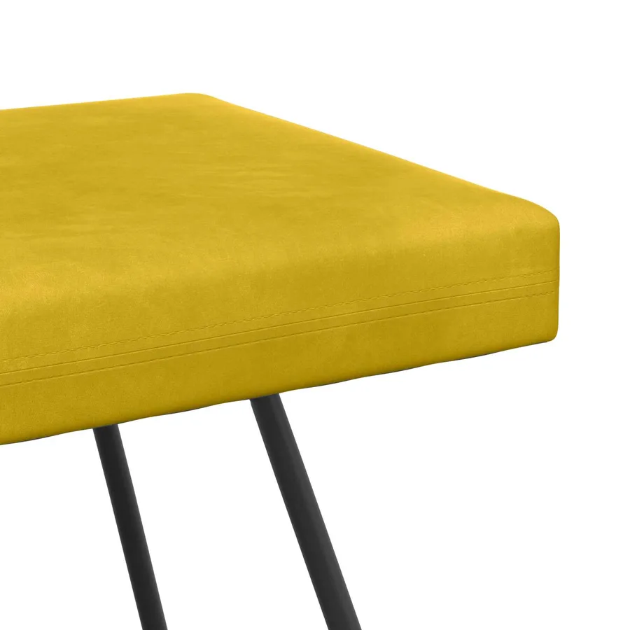 banc Jaune 110 x 40 x 45 cm Velours - 6