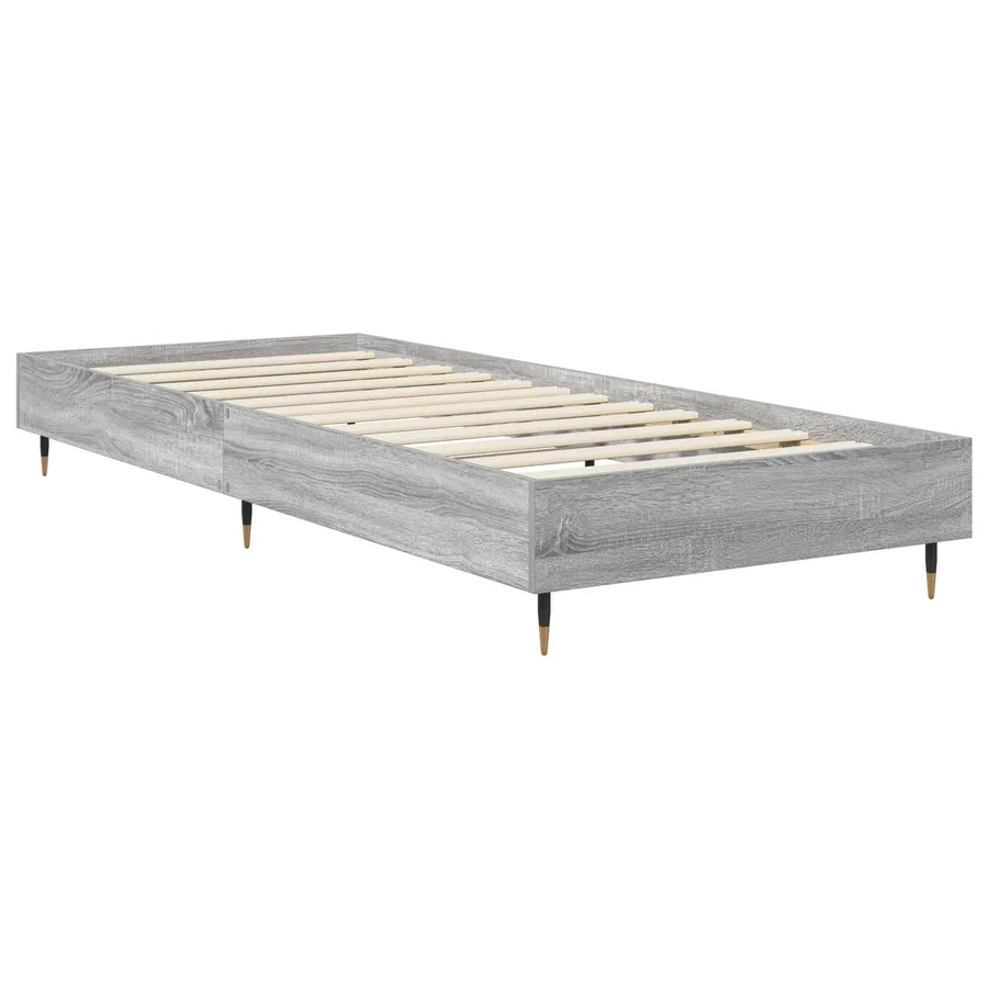 Cadre de lit Sonoma gris 80 x 200 cm Bois d'ingénierie - 2