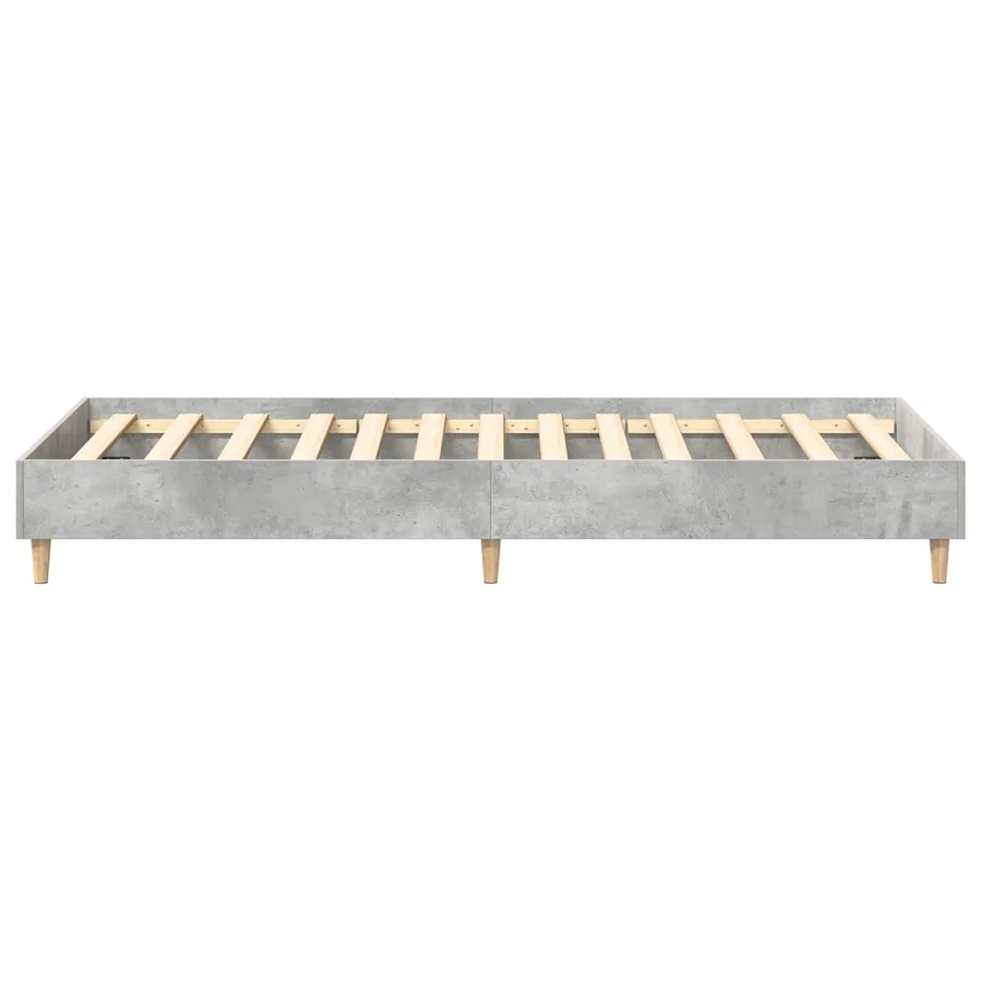Cadre de lit Gris béton 80 x 200 cm Bois d'ingénierie - 5