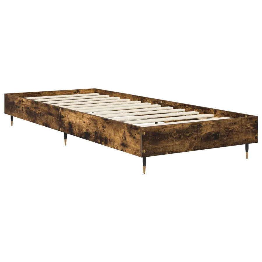 Cadre de lit Chêne fumé 80 x 200 cm Bois d'ingénierie - 2