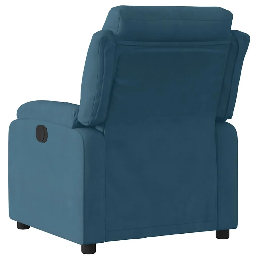 Fauteuil inclinable électrique bleu velours - 8