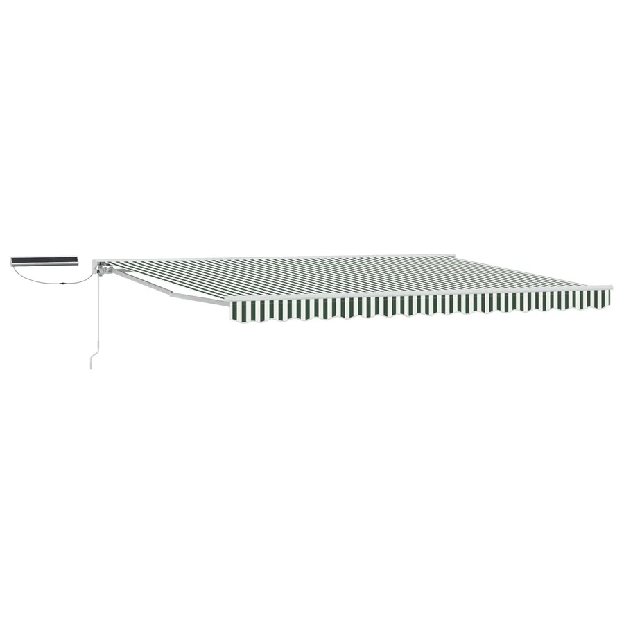 Auvent rétractable électrique Vert et blanc 4,5 × 3,5 m - 2