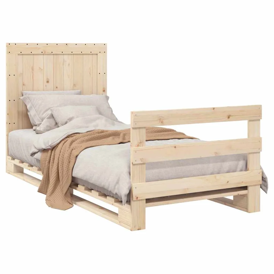 Cadre de lit sans matelas avec tête de lit 90x200 cm - 4