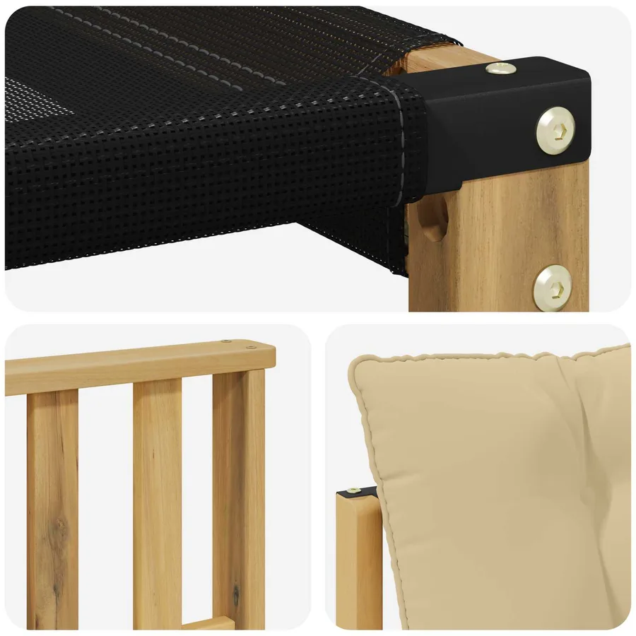 Ensemble de canapés d'extérieur 4 pcs Blanc et Beige - 7