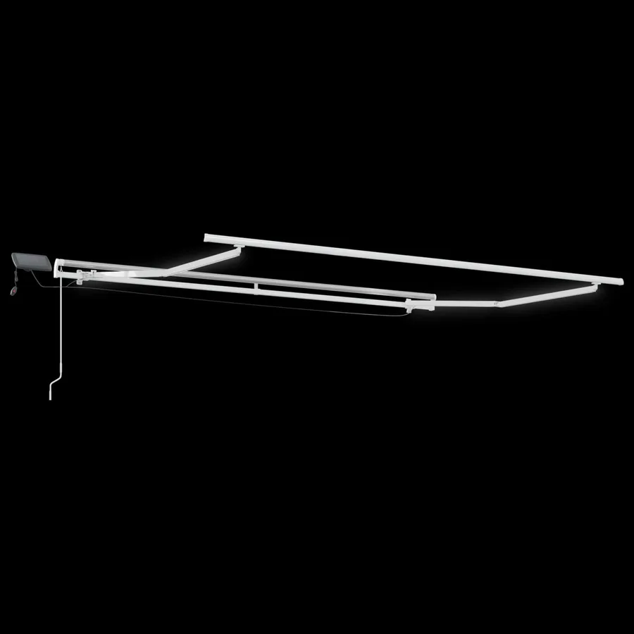 Auvent rétractable Gris clair et blanc 450 × 300 cm - 5