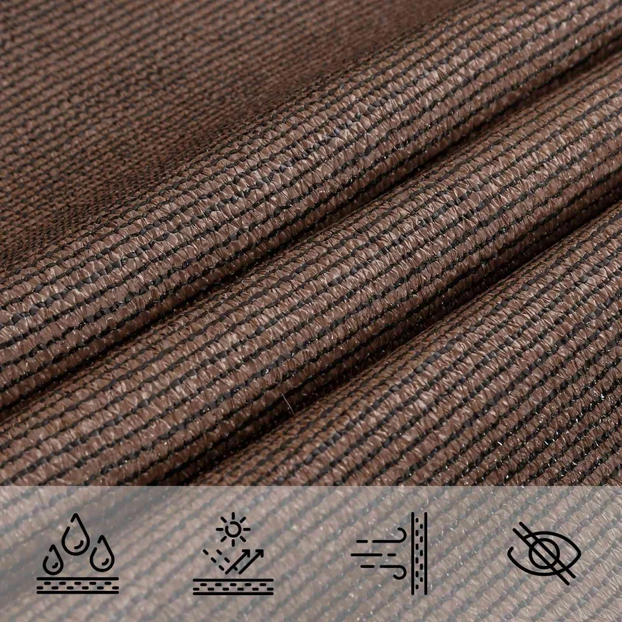 Voile d'ombre Marron 2 x 2 x 2 m HDPE - 4