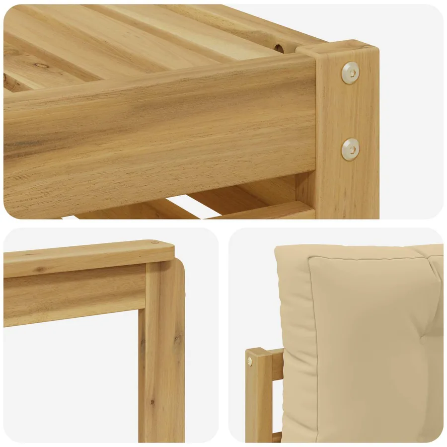 Ensemble de canapés d'extérieur 8 pc Blanc et Beige - 6