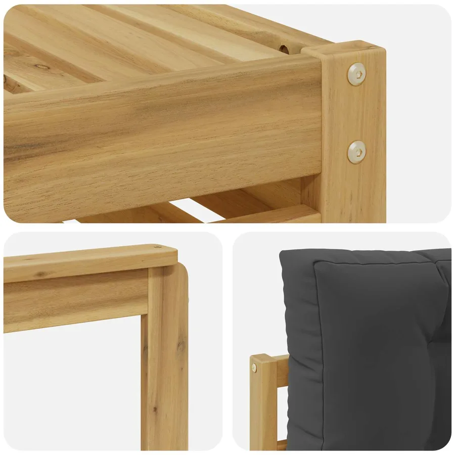 Ensemble de canapés d'extérieur 7 pc Blanc et anthracite - 7