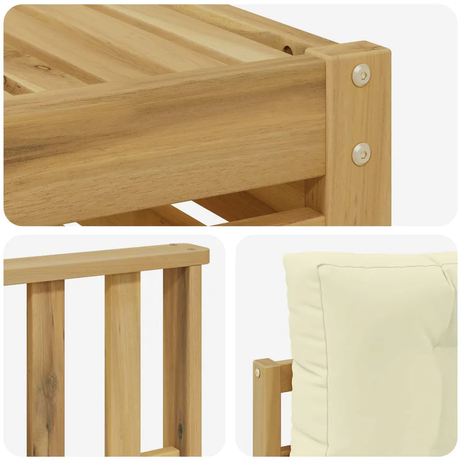 Ensemble de canapés d'extérieur 6 pc Blanc et crème - 5