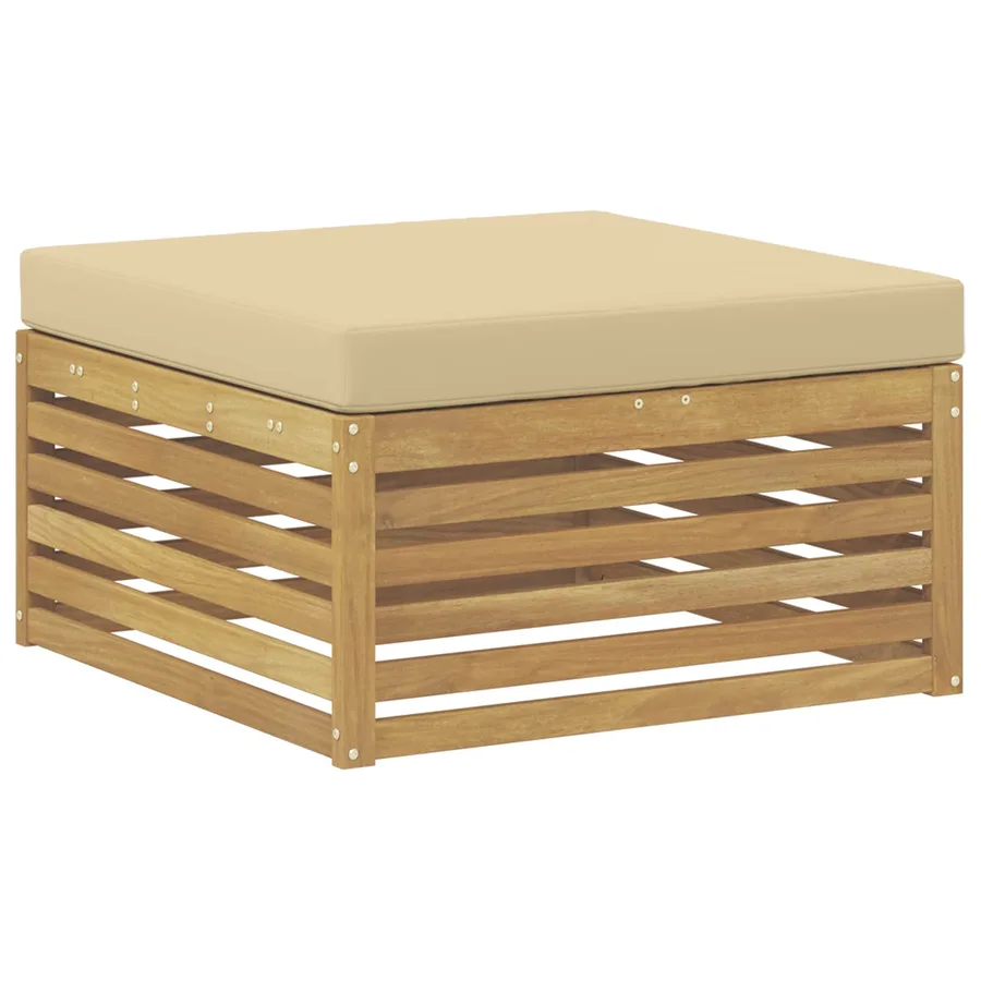 Ensemble de canapés d'extérieur 9 pc Blanc et Beige - 3