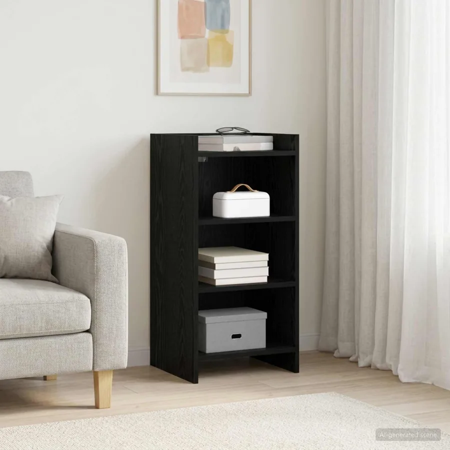 Buffet Chêne noir 40 x 36 x 80 cm Bois d'ingénierie