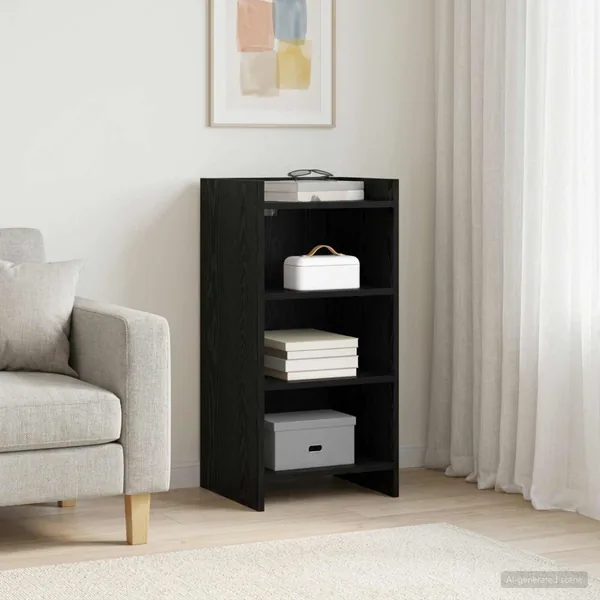Buffet Chêne noir 40 x 36 x 80 cm Bois d'ingénierie