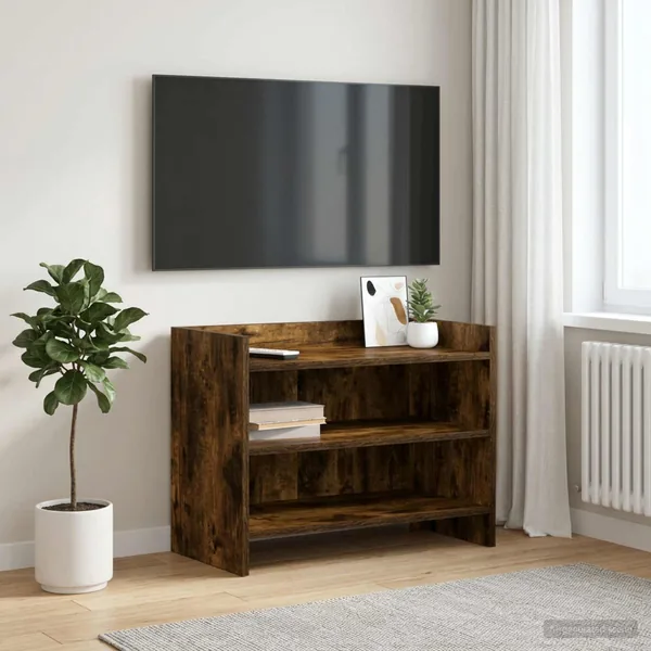 Meuble TV 60 x 33 x 47 cm Chêne fumé Bois d'ingénierie