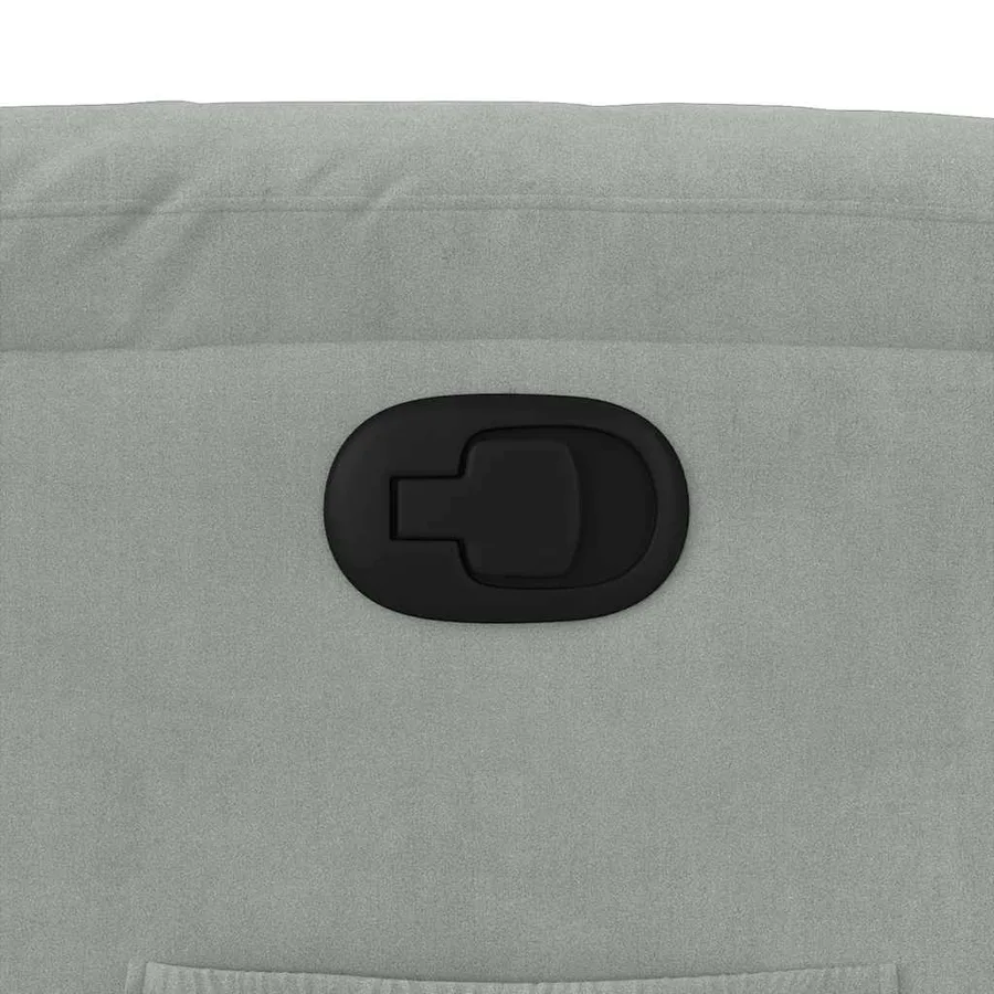 Fauteuil inclinable gris clair velours - 9