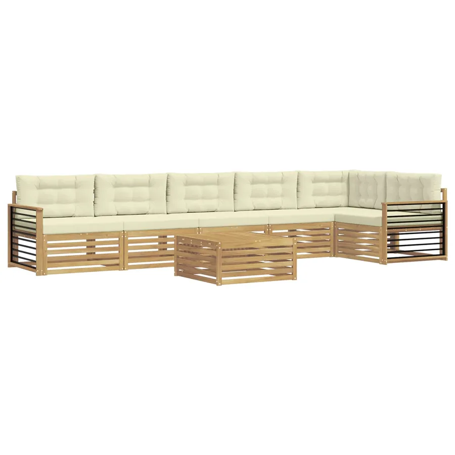 Ensemble de canapés d'extérieur 7 pc Blanc et crème - 2