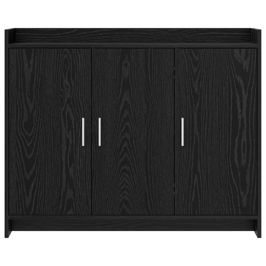Buffet Chêne noir 98,5 x 33 x 80 cm Bois d'ingénierie - 5