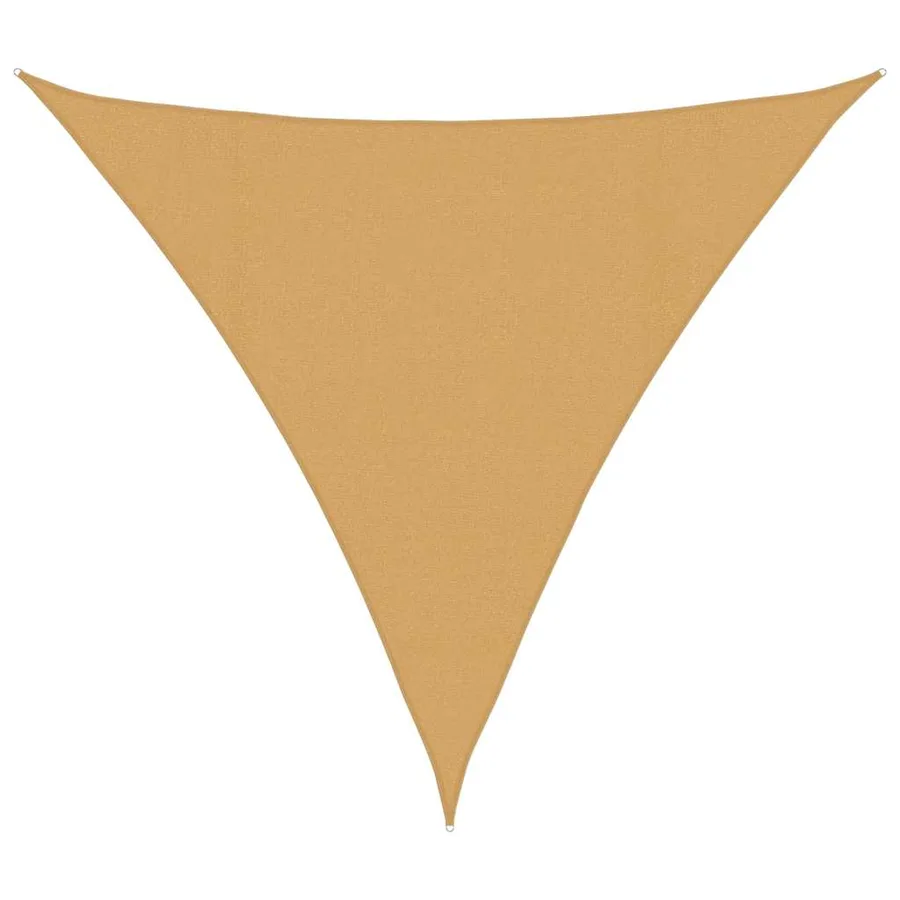 Voile d'ombrage 160 g/m² triangulaire sable 4,5x4,5x4,5 m PEHD - 2