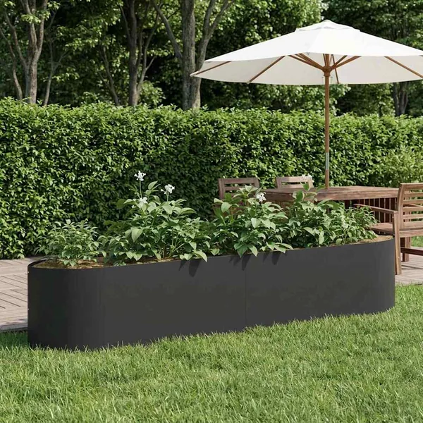 Jardin surélevé Noir 220 x 40 x 40 cm Acier