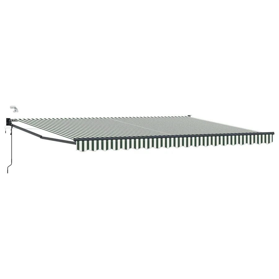 Auvent rétractable électrique Vert et blanc 5 x 3 m - 2