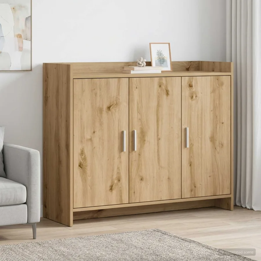 Buffet Chêne artisanal 98,5 x 33 x 80 cm Bois d'ingénierie