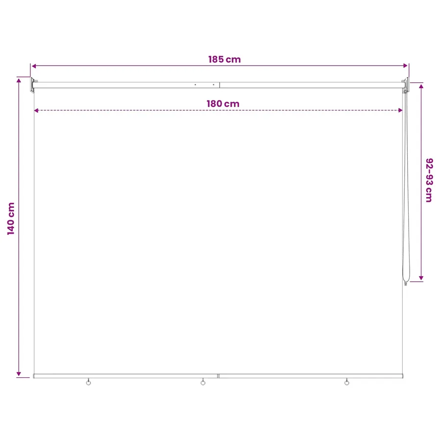Store roulant extérieur protection UV Anthracite Polyester - 12