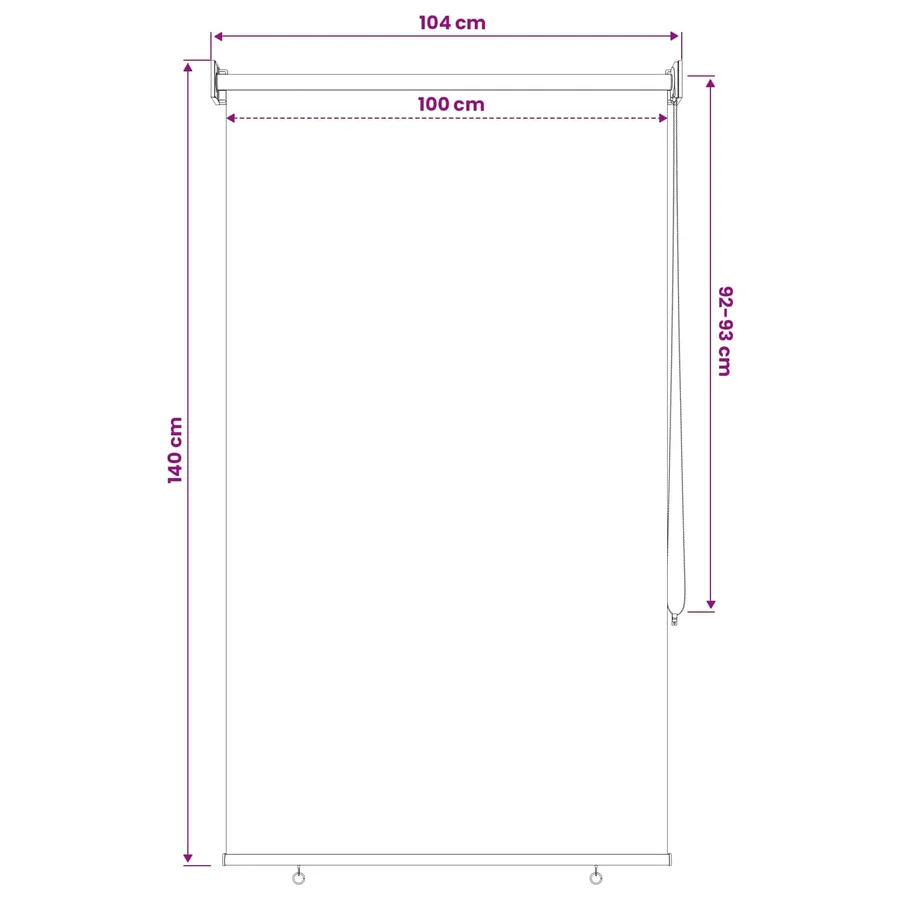 Store roulant extérieur protection UV Blanc Polyester - 12