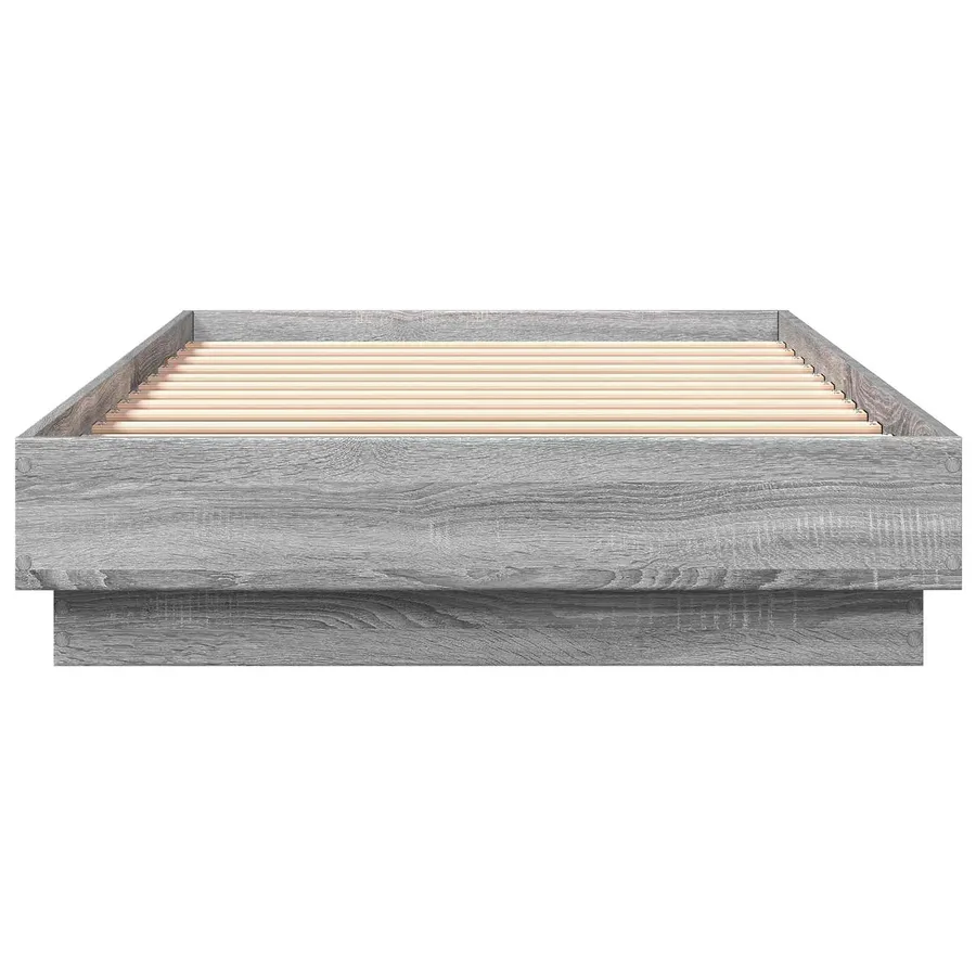 Cadre de lit avec LED Sonoma gris 80 x 200 cm Bois d'ingénierie - 5