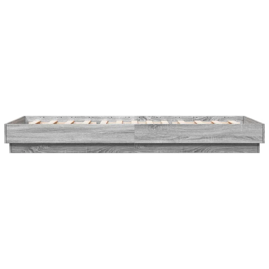 Cadre de lit avec LED Sonoma gris 80 x 200 cm Bois d'ingénierie - 6