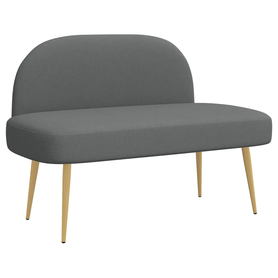 Banc rembourré avec dossier Gris foncé 110 x 60 x 76 cm - 2