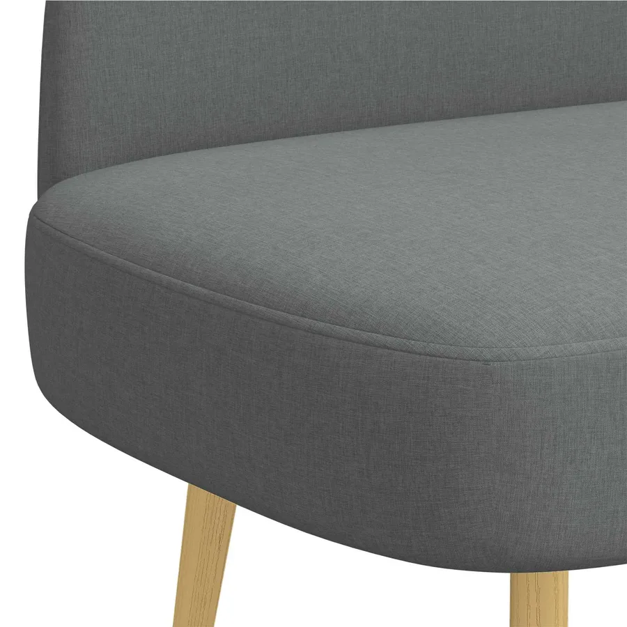 Banc rembourré avec dossier Gris foncé 110 x 60 x 76 cm - 5