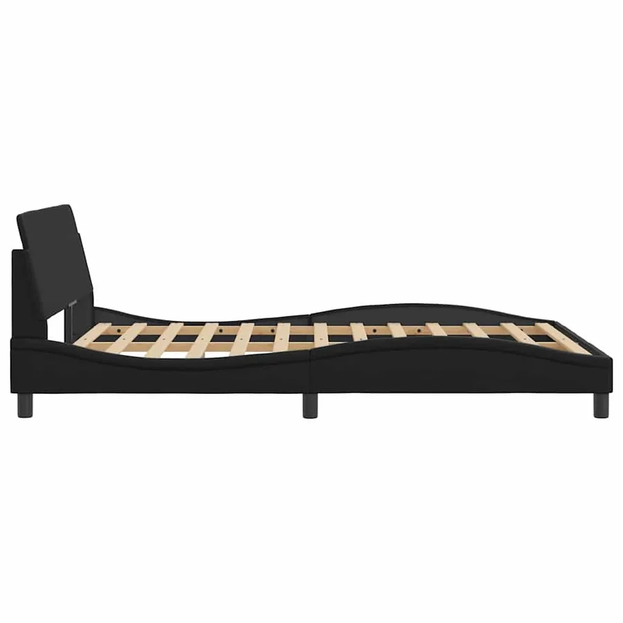 Cadre de lit Dover noir 137x190 cm similicuir - 5