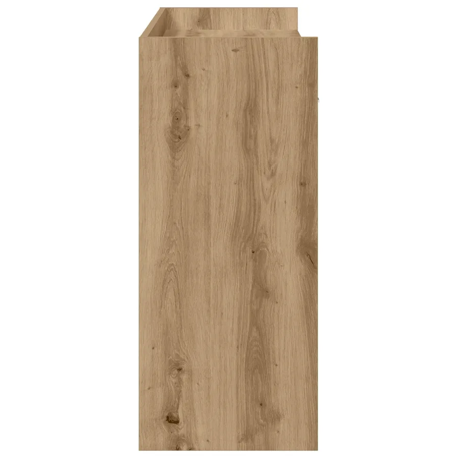 Table console Chêne artisanal 90 x 35 x 80 cm Bois d'ingénierie - 6