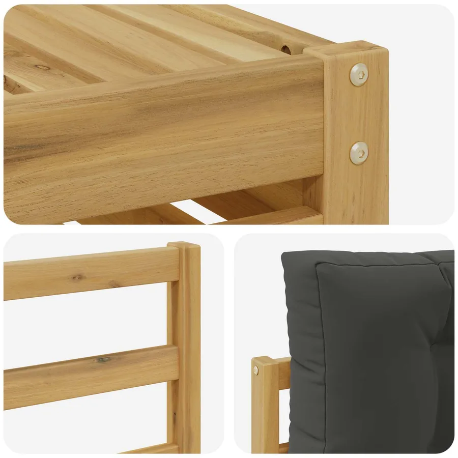 Ensemble de canapés d'extérieur 6 pc Blanc et anthracite - 6