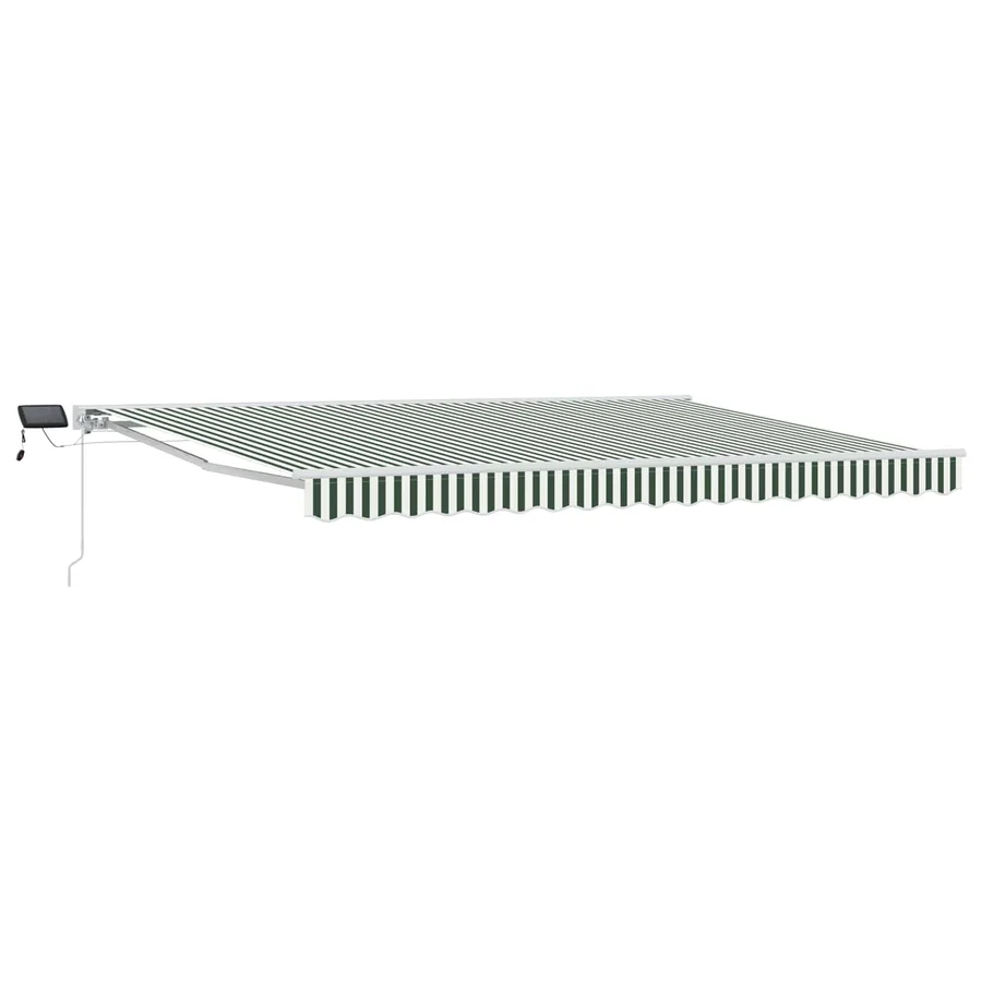 Cadre de store manuel avec LEDs Vert et blanc 4 × 3,5 m - 2