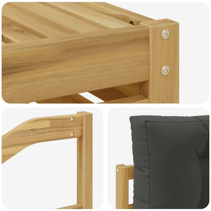 Ensemble de canapés d'extérieur 9 pc Blanc et anthracite - 5