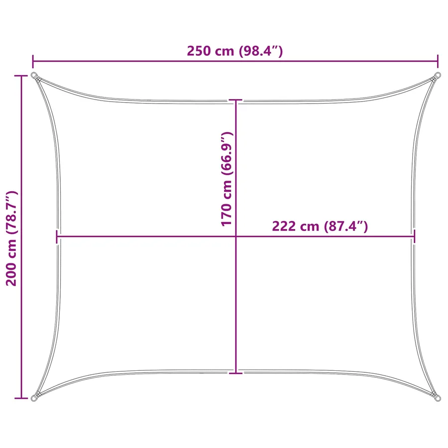Voile d'ombre Oxford enduit de PU - 8