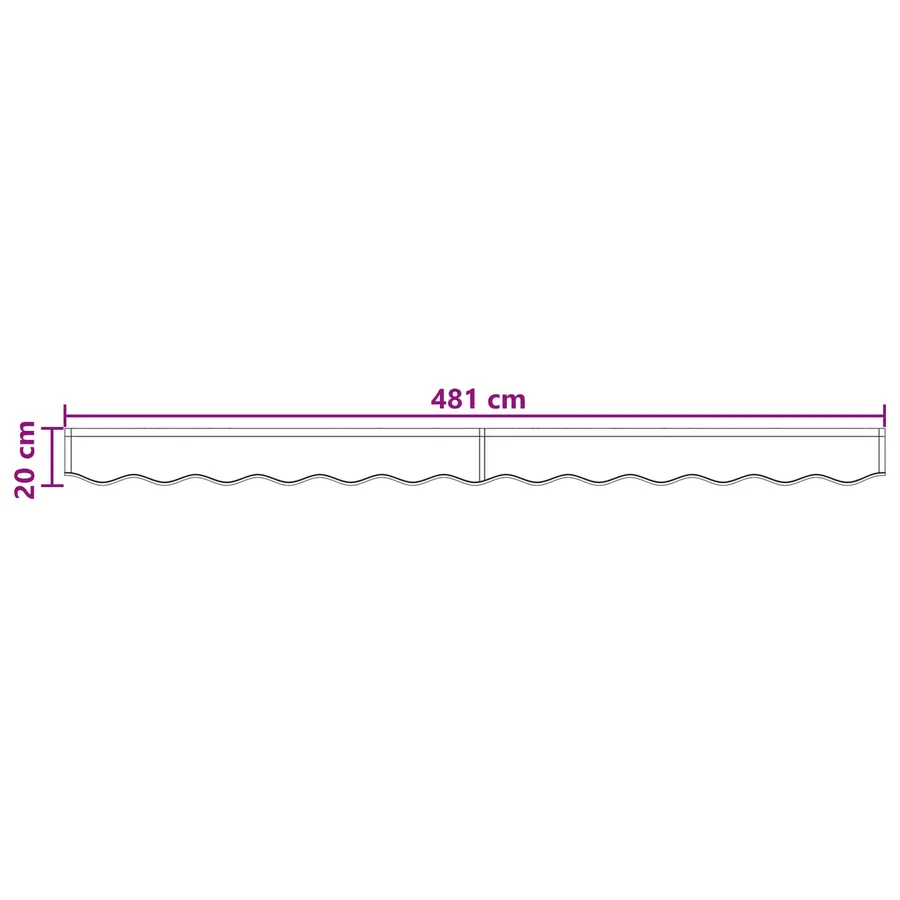 Remplacement de lambrequin Gris clair et blanc 5 m Polyester - 7