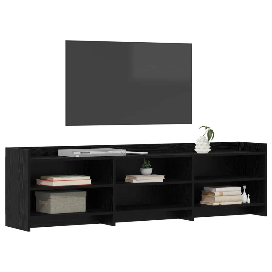 Meuble TV 168 x 33 x 47 cm Chêne noir Bois d'ingénierie - 3