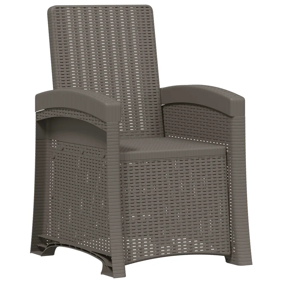 Chaise de jardin inclinable imitant le rotin 2 pcs PP - 3