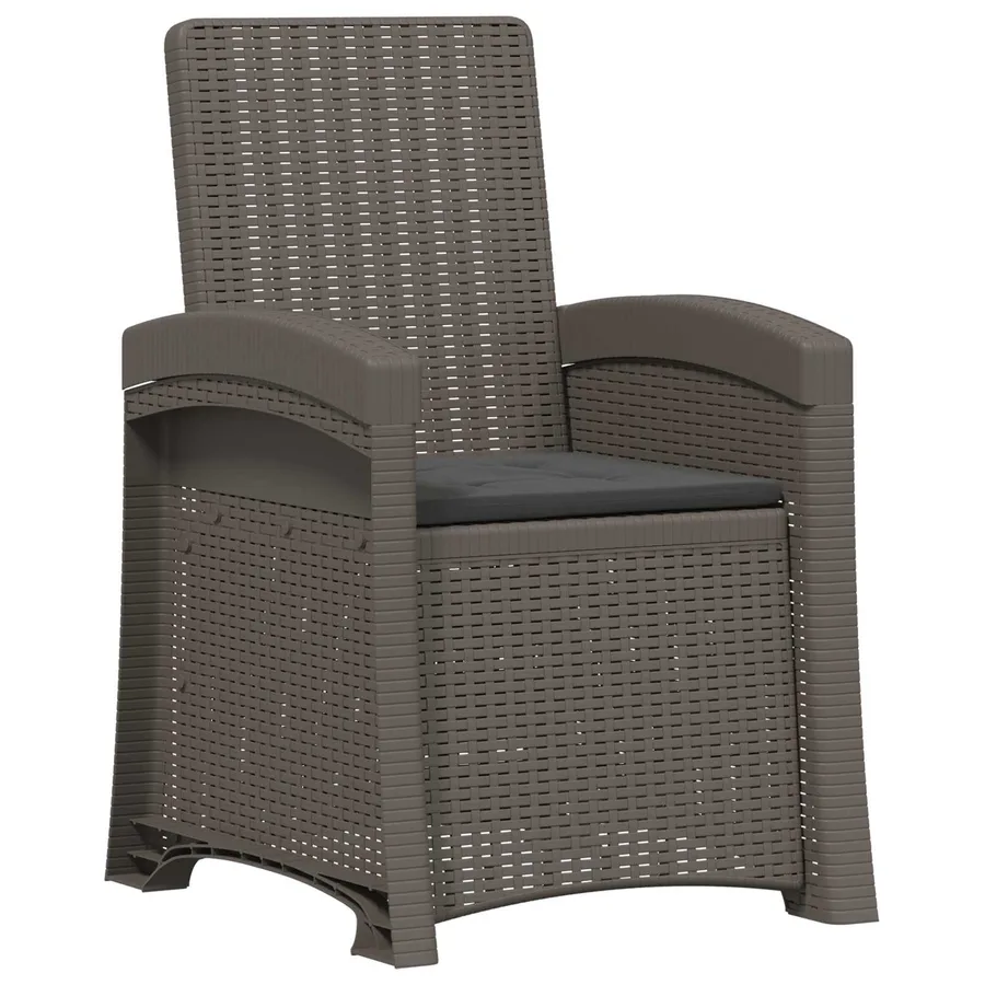 Chaise de jardin inclinable imitant le rotin 2 pcs PP - 4