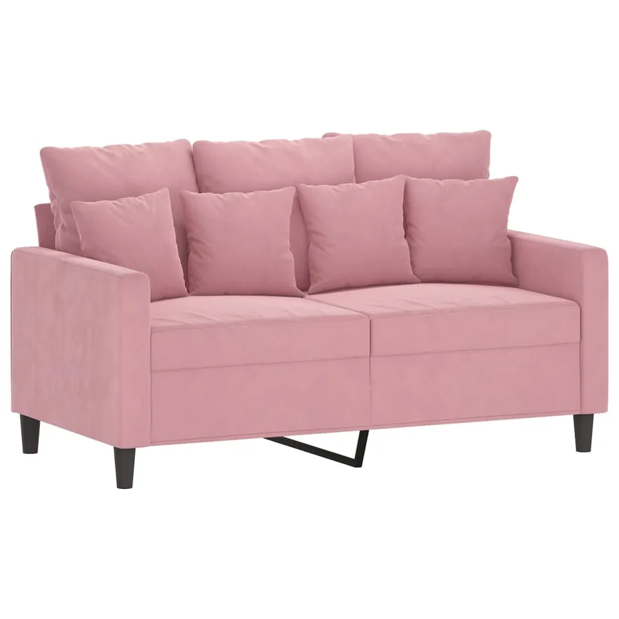 Ensemble de canapés 2 pcs avec coussins Rose Velours - 3