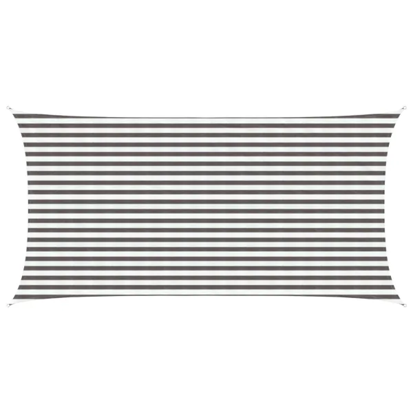 Voile d'ombre Gris clair et blanc 2,5 x 5 m HDPE