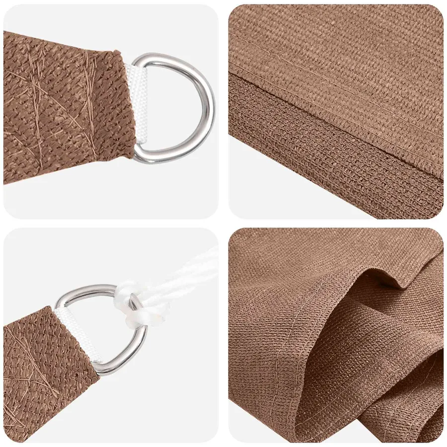 Voile d'ombre Taupe 2 x 6 m HDPE - 2