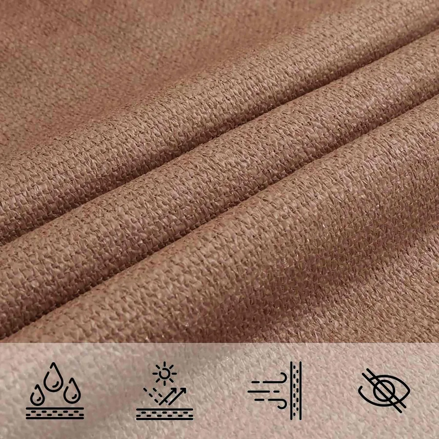 Voile d'ombre Taupe 2 x 6 m HDPE - 4