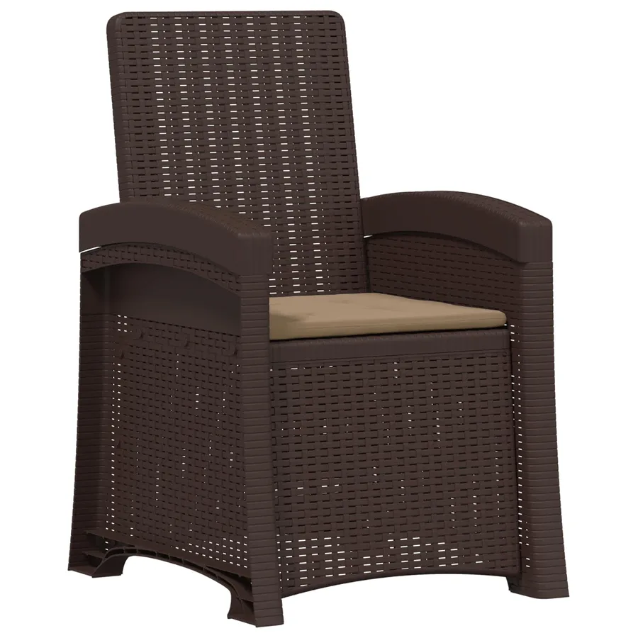 Chaise de jardin inclinable imitant le rotin 2 pcs PP - 4